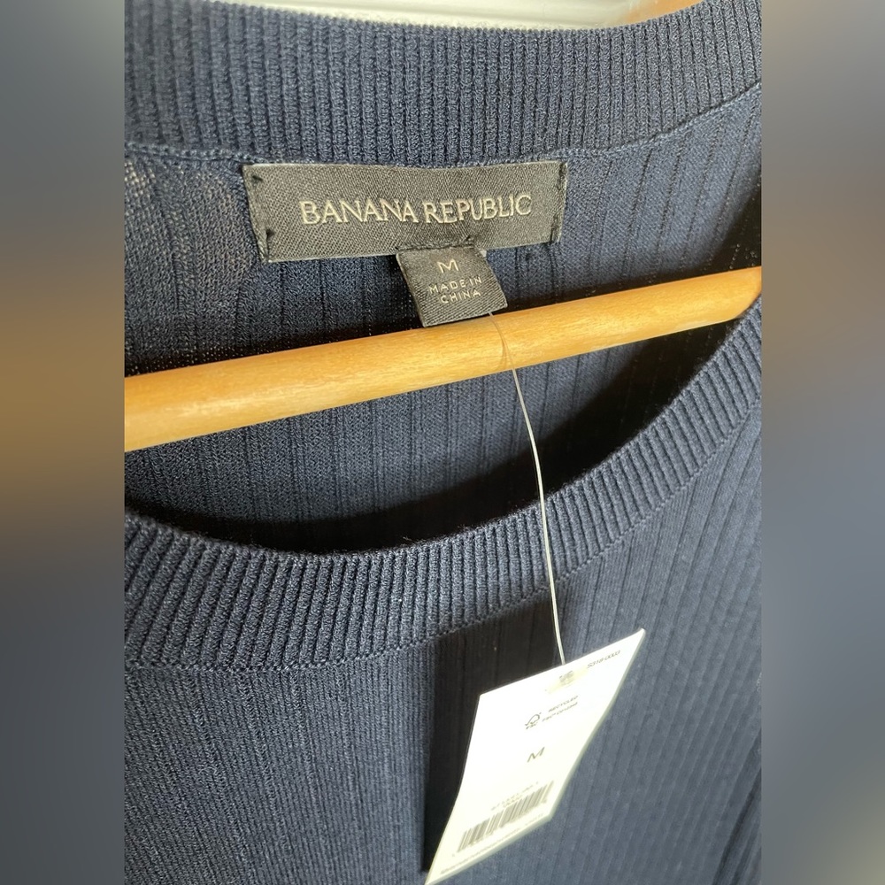 Banana Republic Navy Dress with Blue Side Stripe - Picture 5 of 7